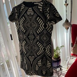 H&M Black and White Sheath Mini Dress